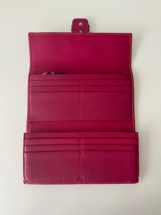 Y2K Coach Soho Signature Long Wallet - Pink - Picture 5 of 10